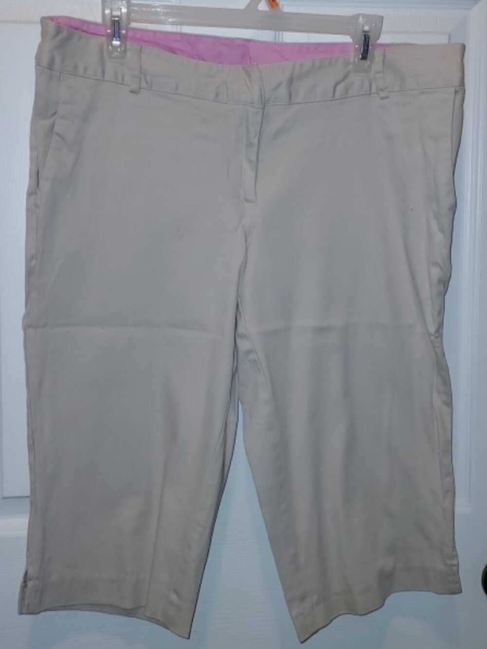 Vintage NO BOUNDARIES Stretch Capris Business Casual TAN Khaki Junior 17